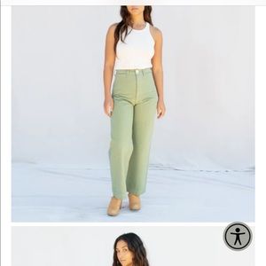 JESSE KAMM Sailor Pant Size 10 Shrub